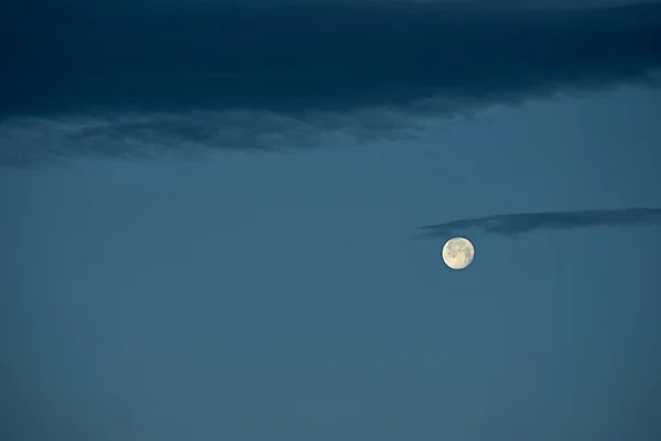 Sky Full Moon Small Clouds — Stock Photo, Image