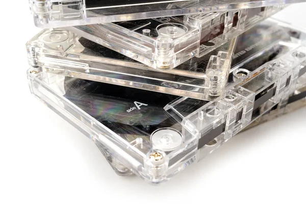 白い背景に隔離されたテープカセット — ストック写真