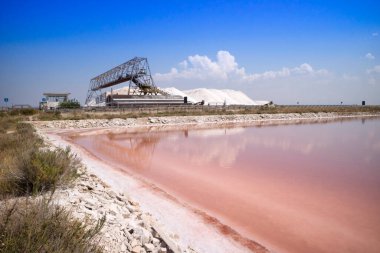 Tuz fabrikasının arka plan görüntüsü 