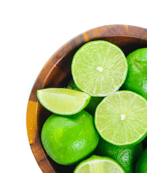 Groene Verse Limoenen Close Zicht — Stockfoto