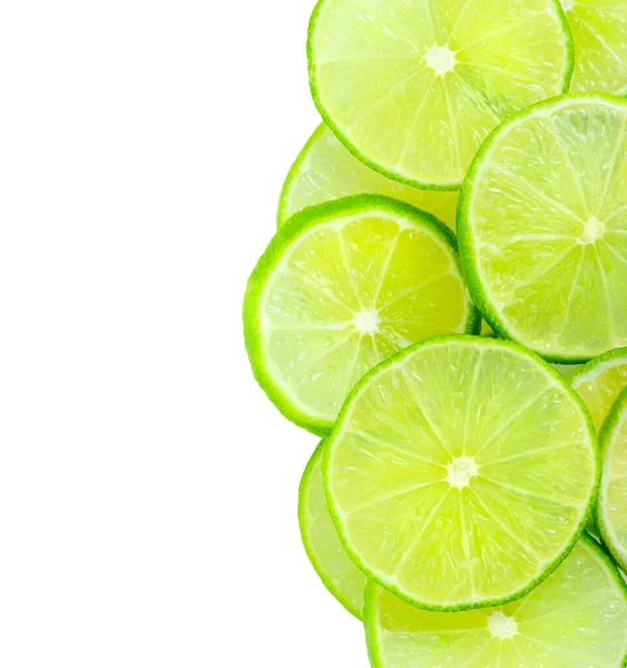 Zielone Świeże Limonki Widok Bliska — Zdjęcie stockowe