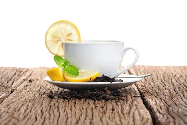 Close View Cup Hot Lemon Tea — Stock Photo, Image
