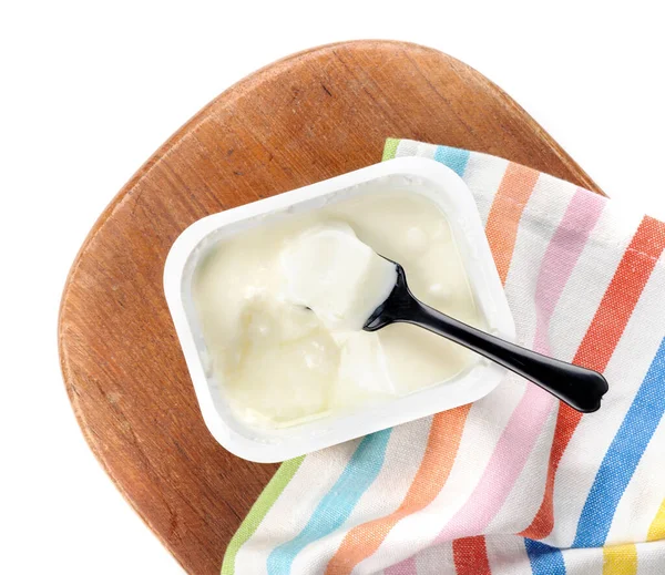 Primo Piano Vista Delizioso Yogurt Naturale — Foto Stock