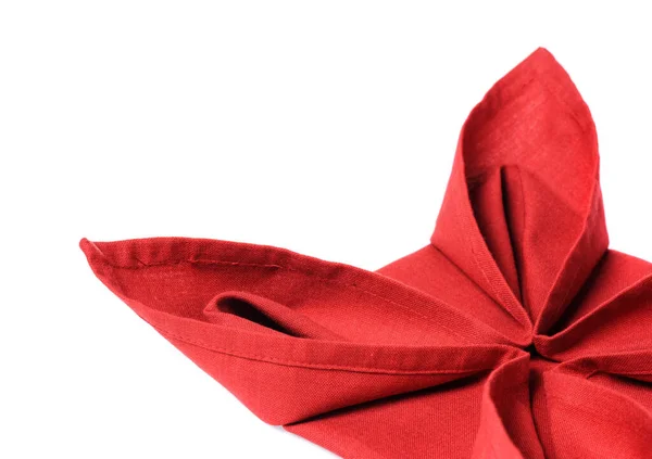 Folded Red Napkin Background View — Stock Photo, Image