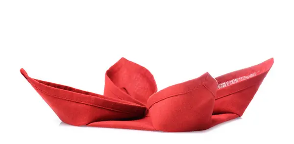 Folded Red Napkin Background View — Stock Photo, Image