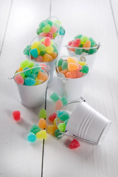 Çok Renkli Yumuşak Tatlı Şekerler — Stok fotoğraf