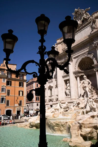 Beautiful Famous Trevi Fountain — Stock Photo, Image