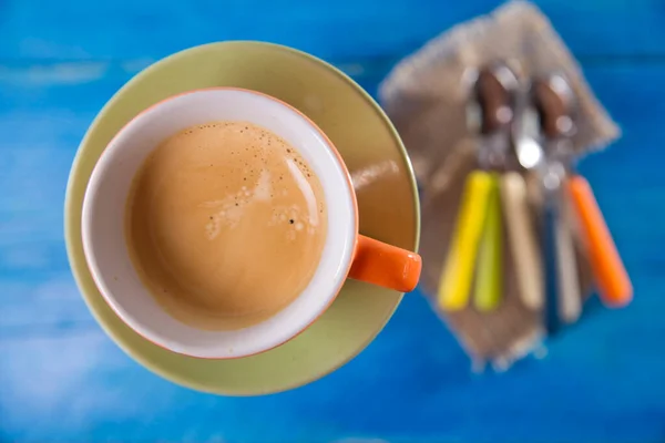 Tasse Kaffee Nahsicht — Stockfoto