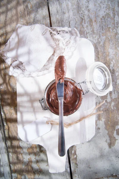 Крупный План Вкусного Орехового Крема — стоковое фото