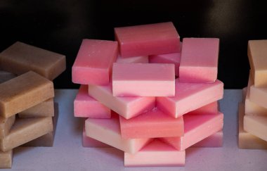 Assorted set of handmade organic soap suited for relaxing and health