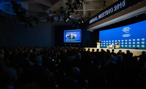 Davos Dünya Ekonomik Forumu Yıllık 2015 Toplantı — Stok fotoğraf