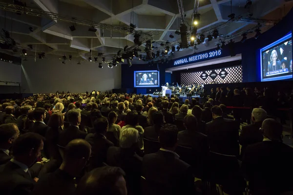 Davos Światowego Forum Ekonomicznego Roczne Spotkanie 2015 — Zdjęcie stockowe
