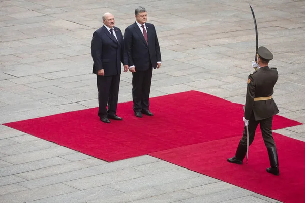 Petro Poroshenko Presidente Bielorrusia Alexander Lukashenko — Foto de Stock