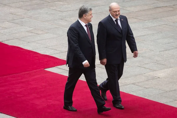 Petro Poroszenko Prezydent Białorusi Aleksander Łukaszenko — Zdjęcie stockowe