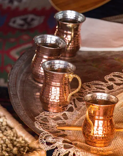 Metal mugs made in the old Ottoman style