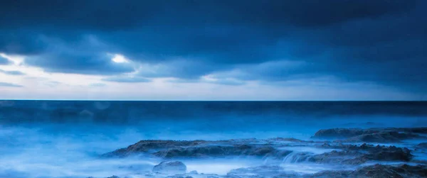 Landskap Havet Natten — Stockfoto