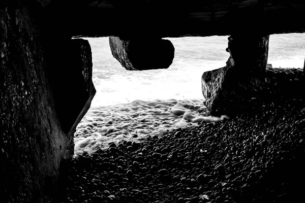 Interior Civil War Bunker Cap Negret Beach — Stock Photo, Image