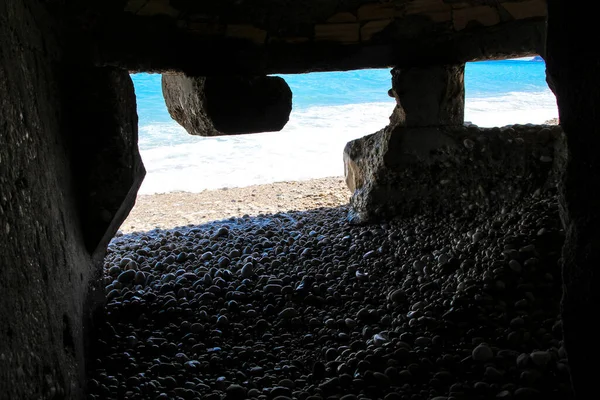 Interior Civil War Bunker Cap Negret Beach — Stock Photo, Image