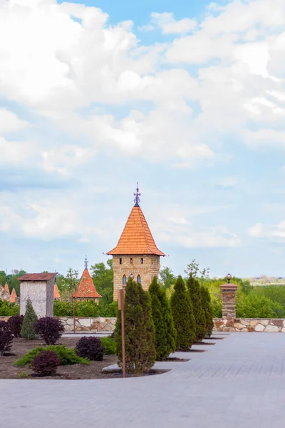 2021 Rússia Kamensk Shakhtinsky Região Rostov Belos Edifícios Forma Castelos — Fotografia de Stock