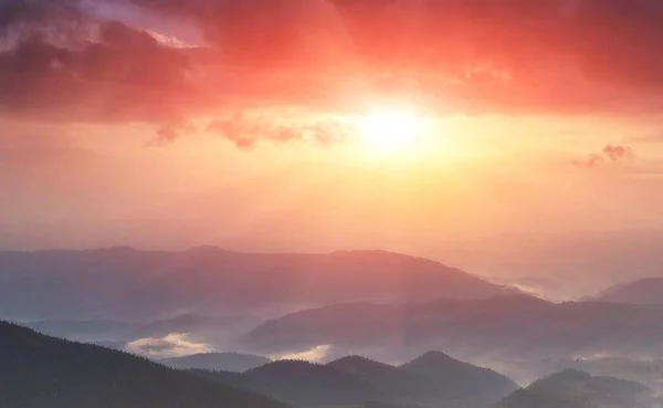 Landscape Beautiful Mountains Sunset — Stock Photo, Image