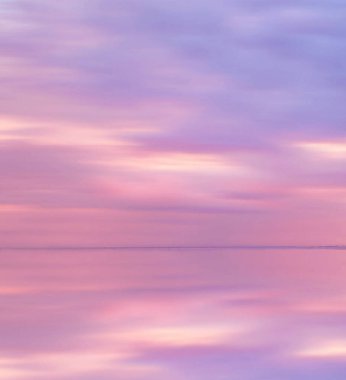 Arnavutluk 'ta günbatımının güzel manzarası