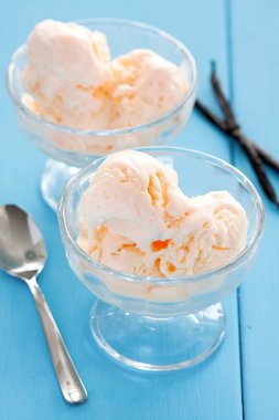 Lezzetli dondurmanın yakın görüntüsü 