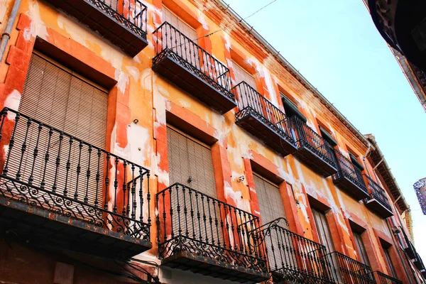 Красочный Величественный Фасад Старого Дома Caravaca Cruz Мурсия Испания — стоковое фото