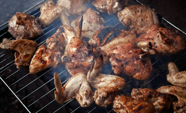 Grilling Spiced Chicken Bbq — Stock Photo, Image