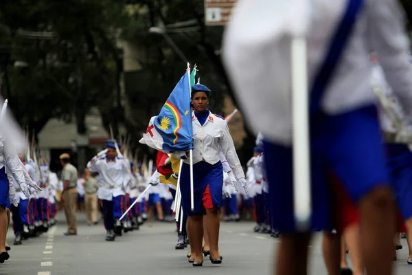 Сальвадор Баия Бразилия Сентября 2014 Года Время Военно Гражданского Парада — стоковое фото