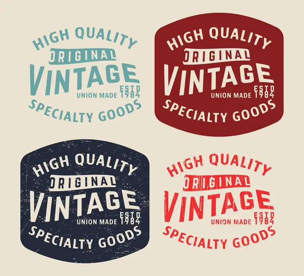 Timbres Vintage Originaux Insignes — Photo