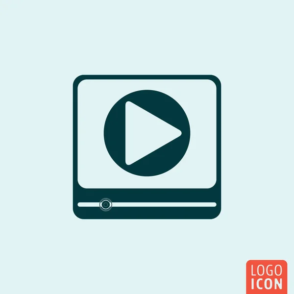 Video player icon, colorful illustration