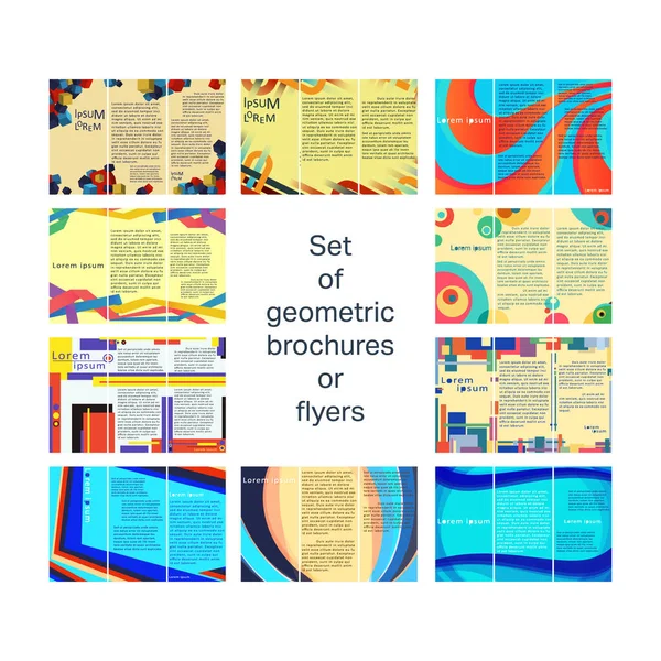 Set Modèles Brochures Brochures Flyers Design — Photo