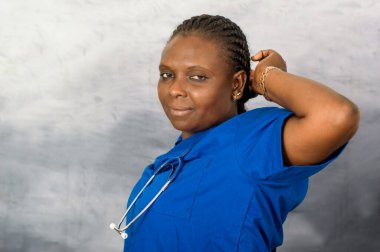 genç bir stajyer kadının portresi