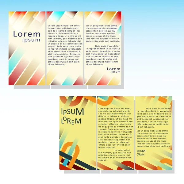 Set Depliant Modelli Brochure Volantini Design — Foto Stock