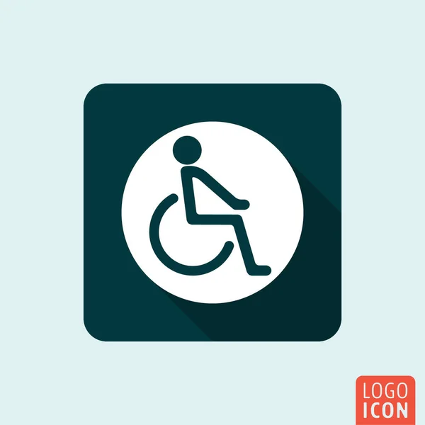 Ikona Niepełnosprawności Odizolowana — Zdjęcie stockowe