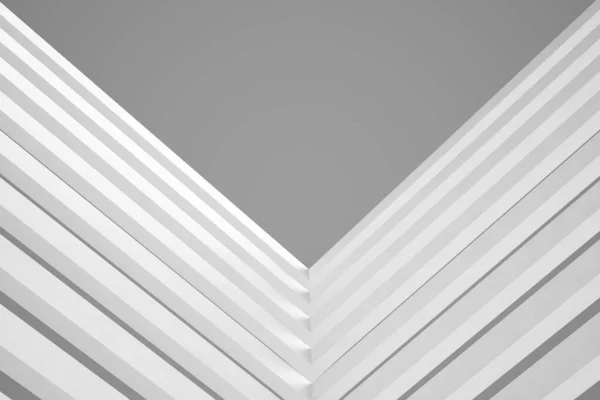 Contexto Arquitetura Abstrata Quarto Futurista Branco Vazio Ilustração Renderização — Fotografia de Stock