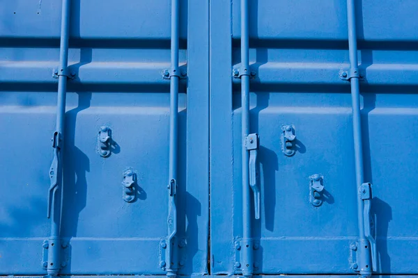 Blue Door Container — Stock Photo, Image