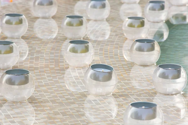 Glashalter Für Kerzen Buddhismus — Stockfoto
