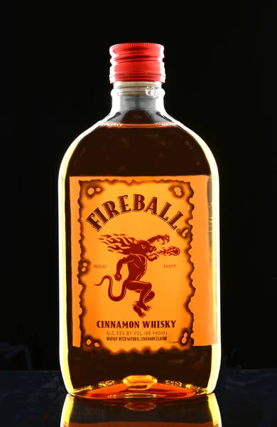Fireball Cinnamon Whiskey Close View — Stok fotoğraf