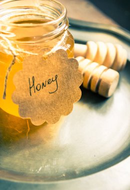 Bal arkaplan görünümlü kavanoz