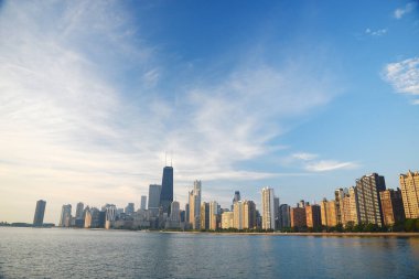 Chicago binası, şehir manzarası. 