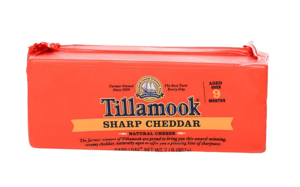 Tillamook Sharp Cheddar Widok Bliska — Zdjęcie stockowe