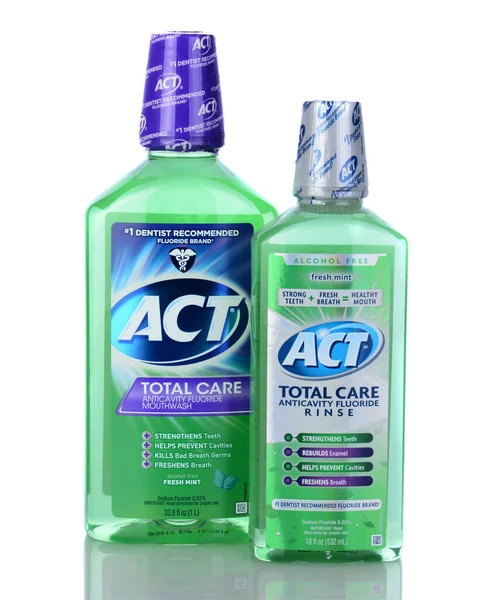 Act Total Care Anticavity Rinse Close View — Stock Photo, Image
