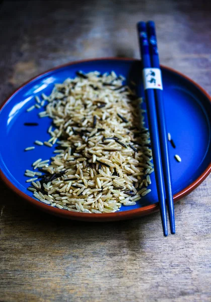 Chopsticks Rice Close — Stock Photo, Image