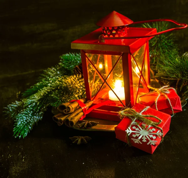 Close Shot Festive Christmas Decor Background — Stock Photo, Image