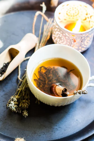 Cup Black Tea — Stock Photo, Image