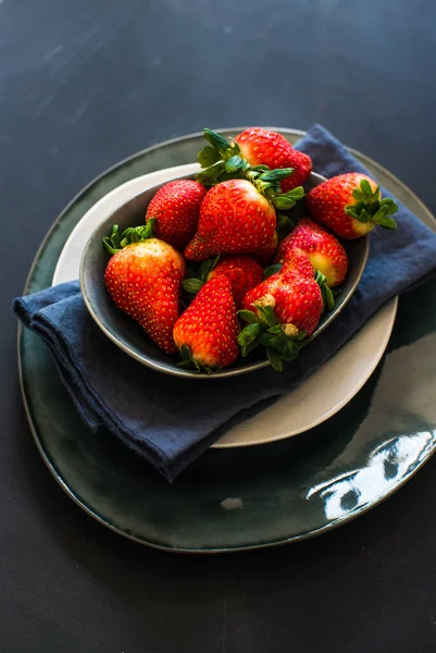 Vista Ravvicinata Del Gustoso Dessert Frutta Biologica — Foto Stock