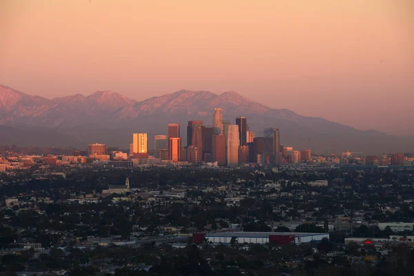 Top View Los Angeles Dusk — Stock Photo, Image