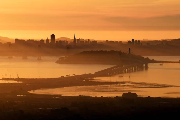 San Francisco Gün Batımı Manzarası — Stok fotoğraf