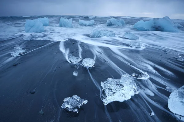 Paesaggio Spiaggia Iceberg — Foto Stock